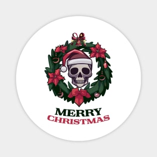 Merry Christmas skull Magnet